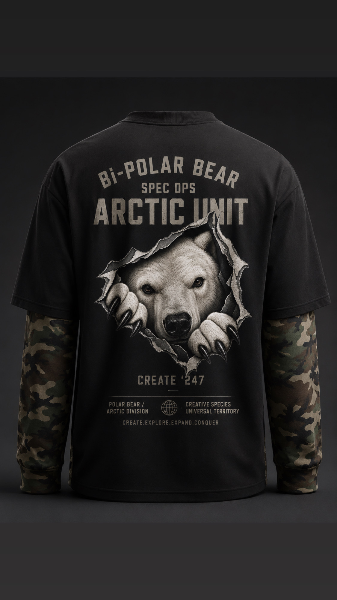 PB BLACK+CAMO LYRD SLEEVES